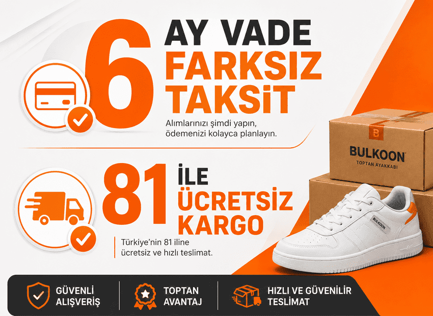 Toptan ayakkabı taksit kampanya görseli