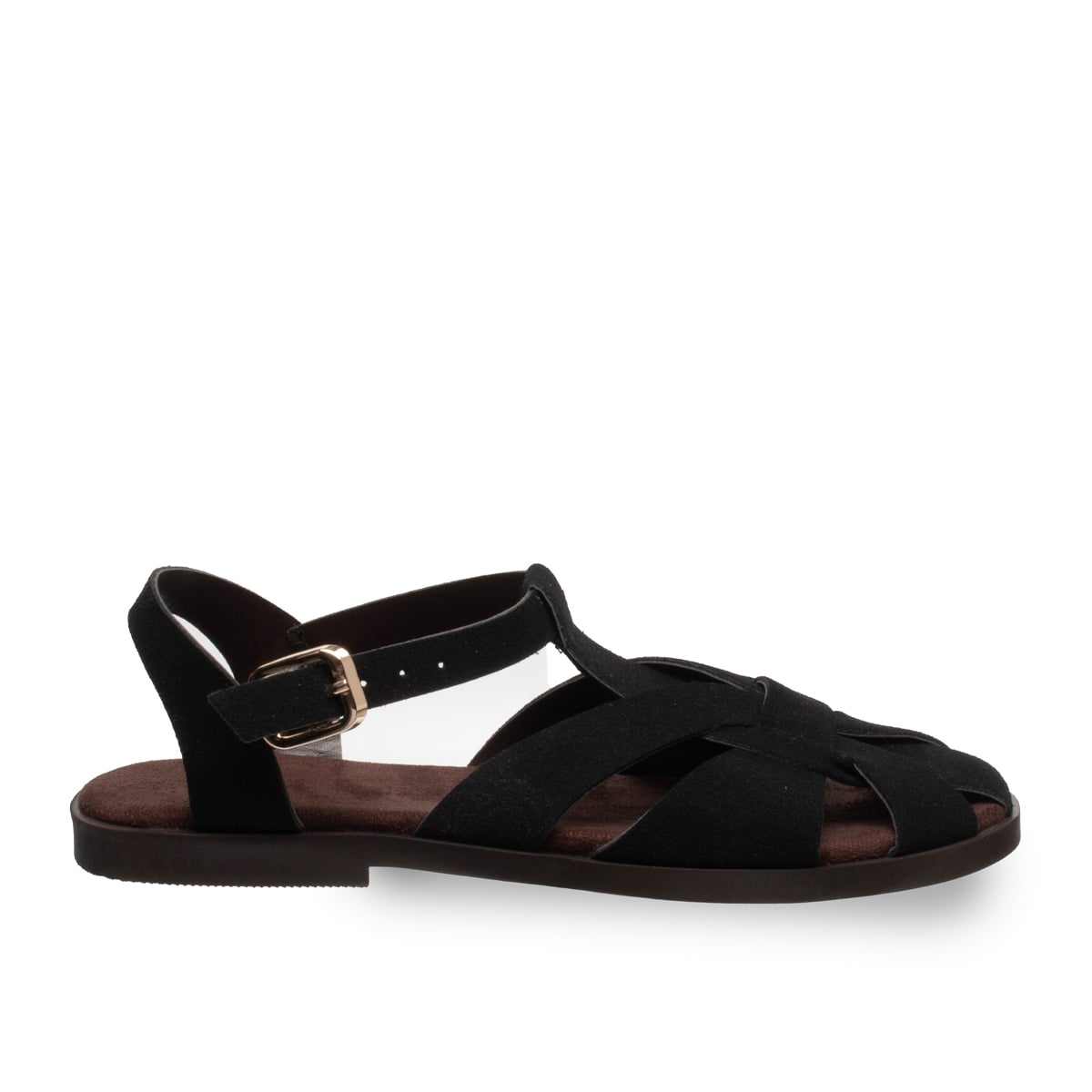 Siyah Kadın Düz Sandalet – Rahat Kalıp – Gün Boyu Konfor - Renk: Siyah - Fotoğraf 1 / 3