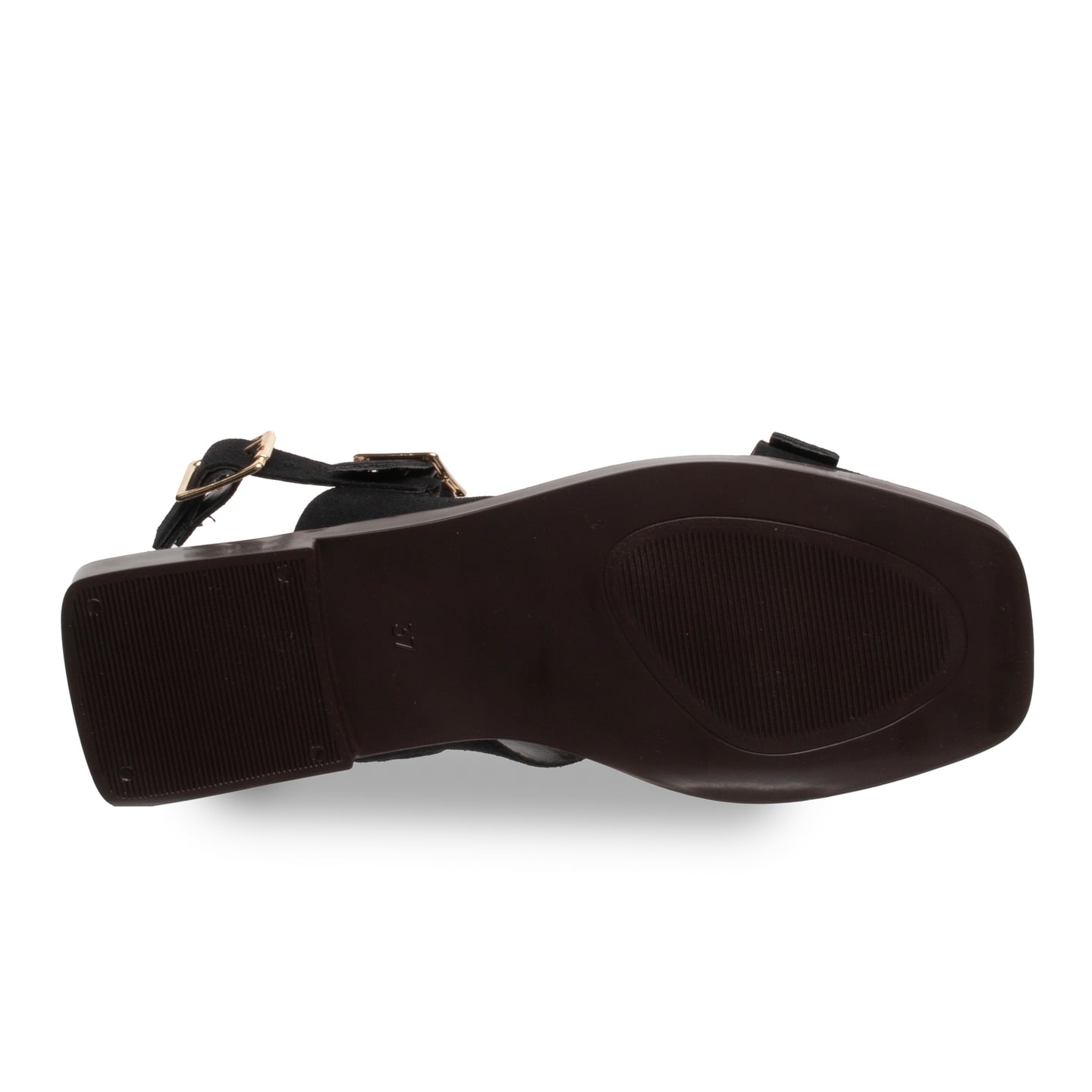 Çift Kemerli Günlük Sandalet – Deri Tozu – Rahat Taban - Renk: Siyah - Fotoğraf 4 / 4