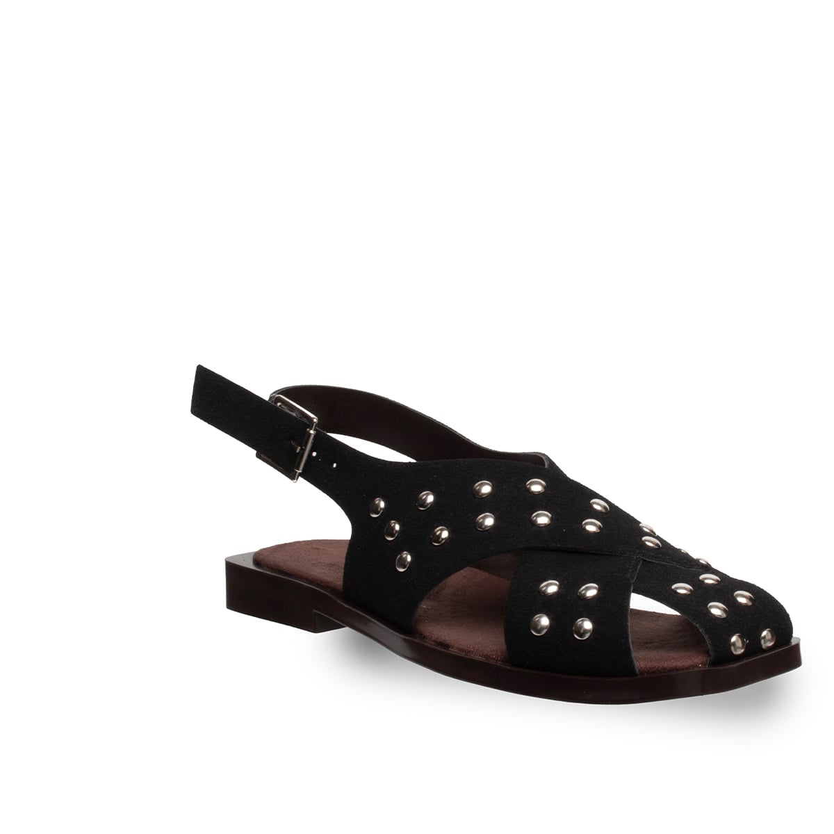 Troplu Günlük Sandalet – Siyah – Deri Tozu – Konfor Taban - Renk: Siyah - Fotoğraf 2 / 4