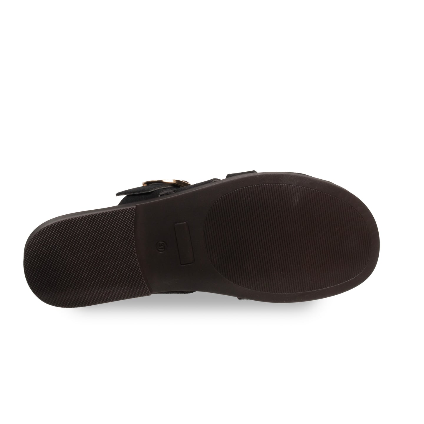 Siyah Düz Terlik – Deri Tozu Kaplama – Günlük Konfor - Renk: Siyah - Fotoğraf 4 / 4