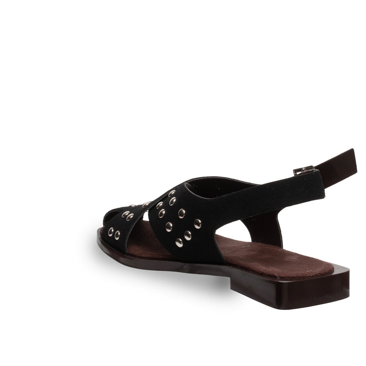 Troplu Günlük Sandalet – Siyah – Deri Tozu – Konfor Taban - Renk: Siyah - Fotoğraf 3 / 4