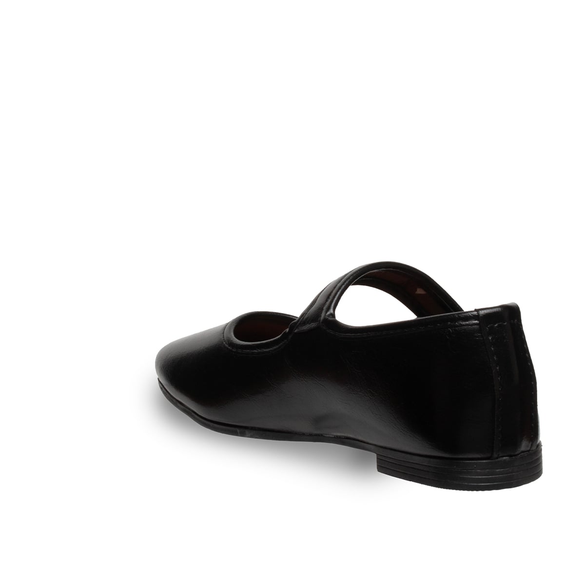 Kadın Siyah Klasik Babet Suni Deri – Zamansız Düz Günlük Ayakkabı - Renk: Siyah - Fotoğraf 3 / 4