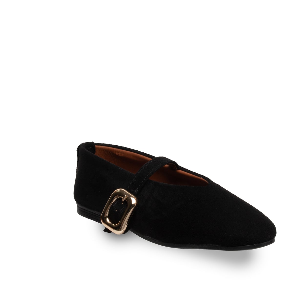 Siyah Kadın Kemerli Babet – Suni Deri Ayarlanabilir Rahat Tüm Sezonr - Renk: Siyah - Fotoğraf 2 / 4