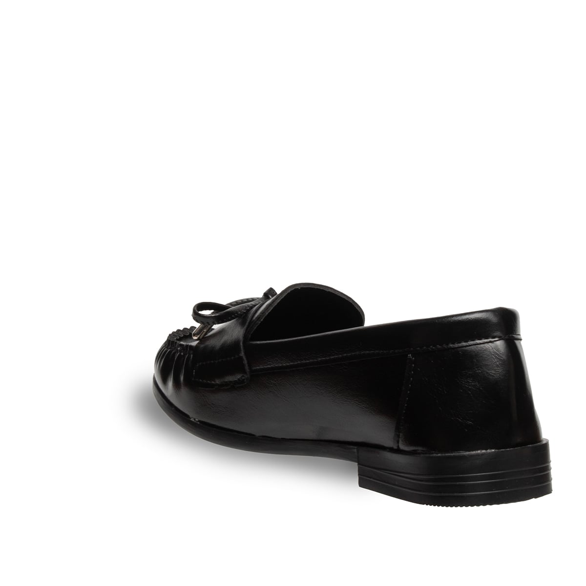 Siyah Kadın Loafer Ayakkabı Suni Deri – Günlük Rahat Tüm Sezon - Renk: Siyah - Fotoğraf 3 / 4