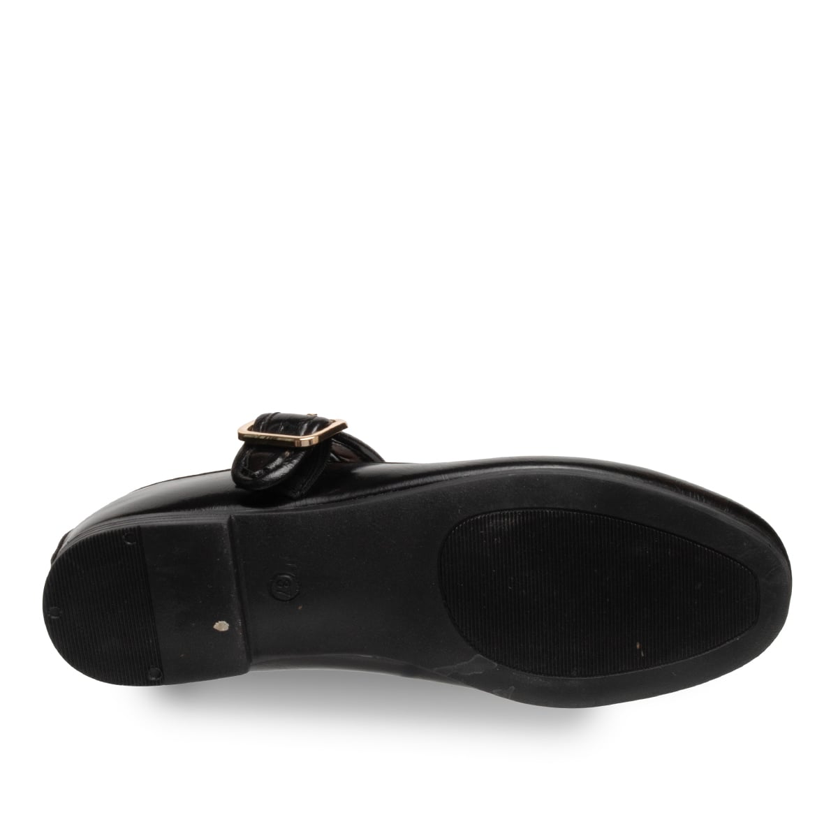 Kadın Siyah Klasik Babet Suni Deri – Zamansız Düz Günlük Ayakkabı - Renk: Siyah - Fotoğraf 4 / 4