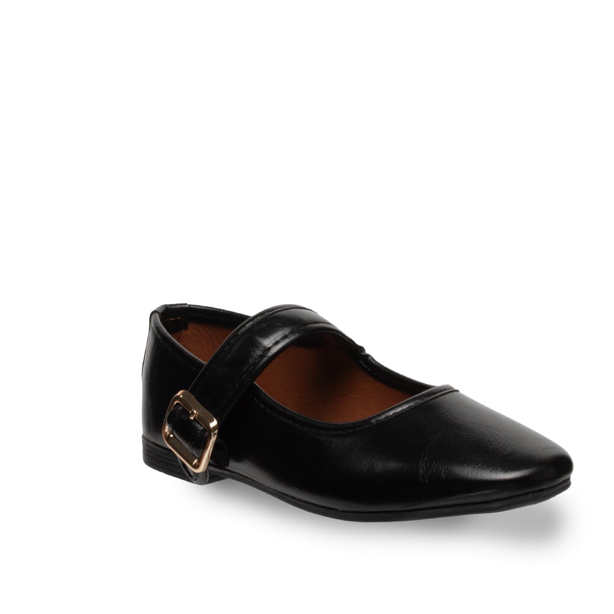 Kadın Siyah Klasik Babet Suni Deri – Zamansız Düz Günlük Ayakkabı - Renk: Siyah - Fotoğraf 2 / 4