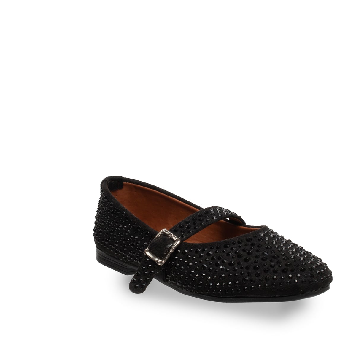 Kadın Siyah Babet – Suni Deri Konforlu Düz Günlük Ayakkabı - Renk: Siyah - Fotoğraf 2 / 4