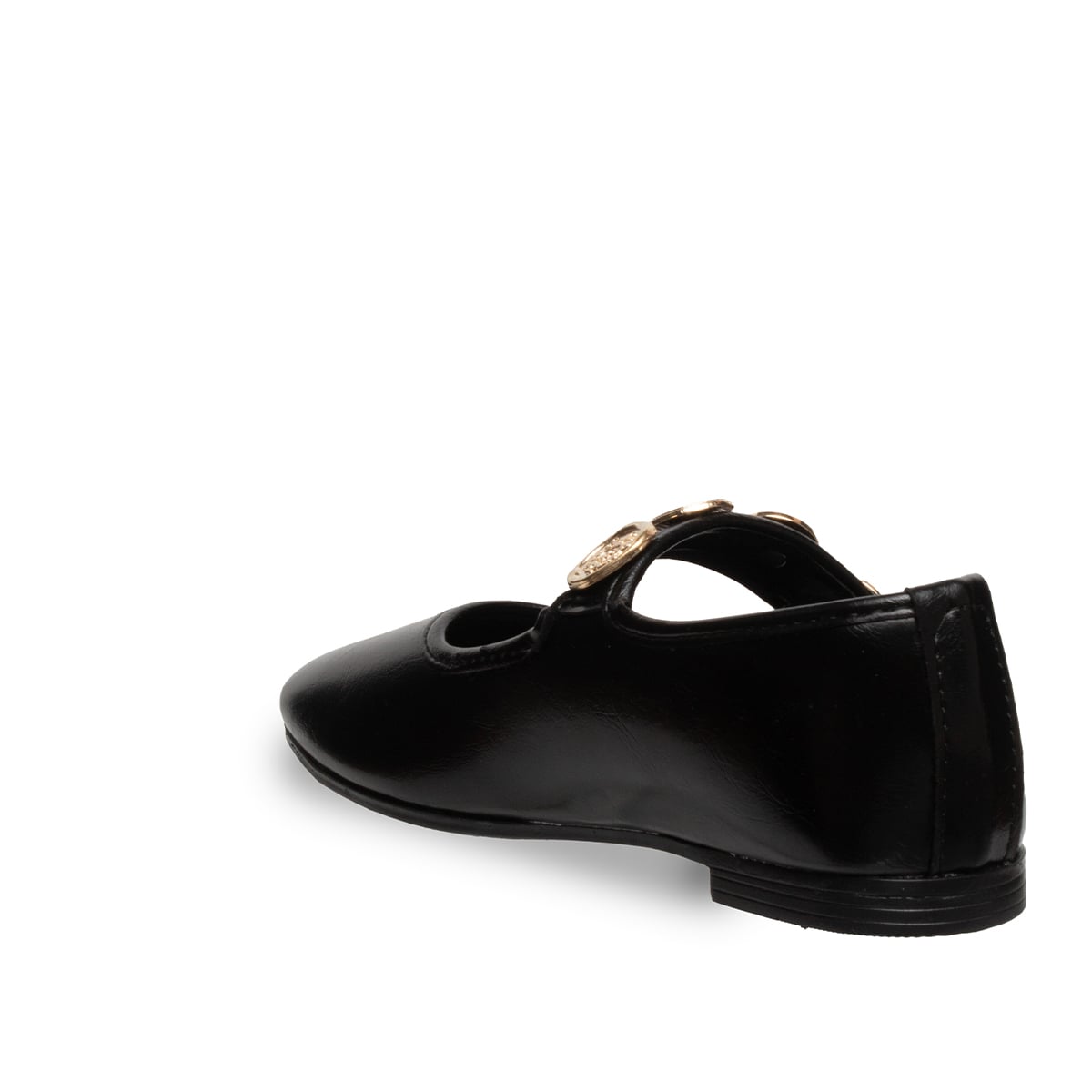 Siyah Kadın Babet Tokalı Model – Konforlu Suni Deri Günlük Ayakkabı - Renk: Siyah - Fotoğraf 3 / 4