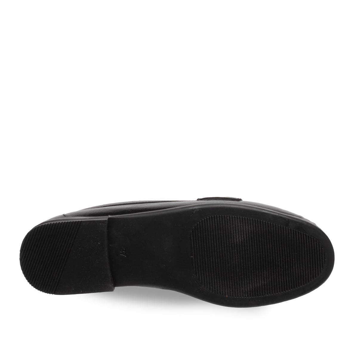 Siyah Püsküllü Kadın Loafer – Suni Deri Şık Günlük Tüm Sezon Ayakkabı - Renk: Siyah - Fotoğraf 4 / 4