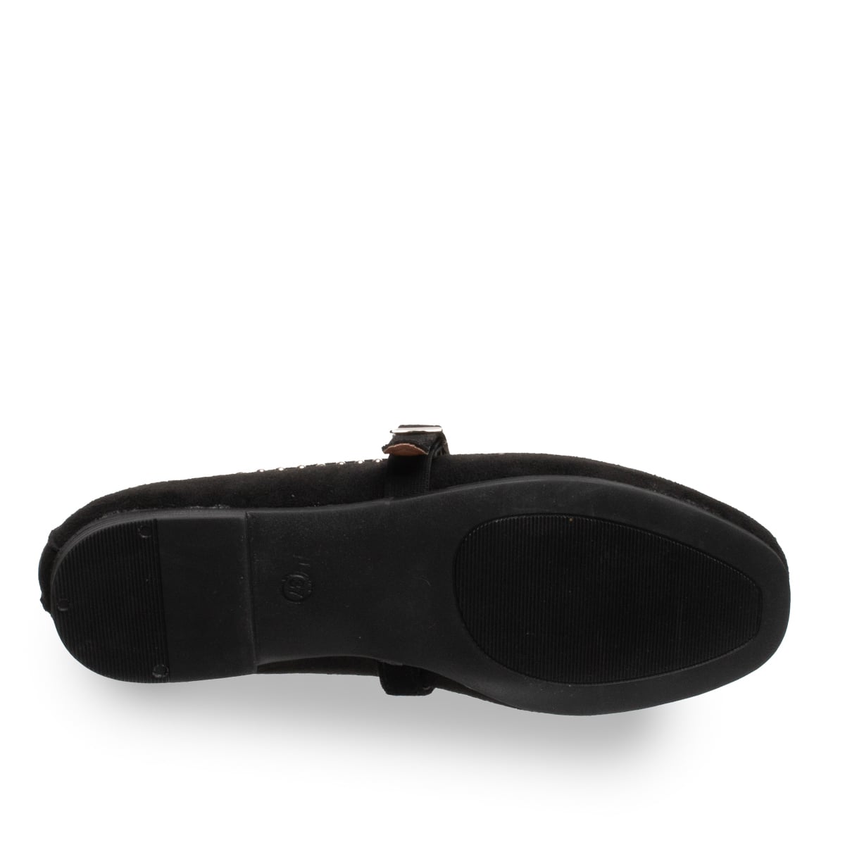 Troplu Detaylı Siyah Kadın Babet – Günlük Rahat Suni Deri Ayakkabı - Renk: Siyah - Fotoğraf 4 / 4