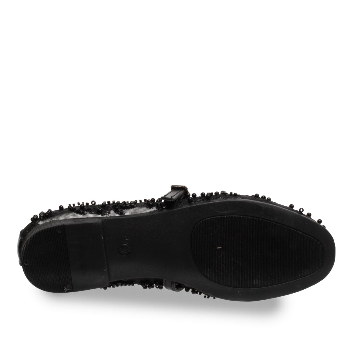 Kadın Siyah Babet Dantel Detaylı – Şık Rahat Suni Deri Günlük Ayakkabı - Renk: Siyah - Fotoğraf 4 / 4