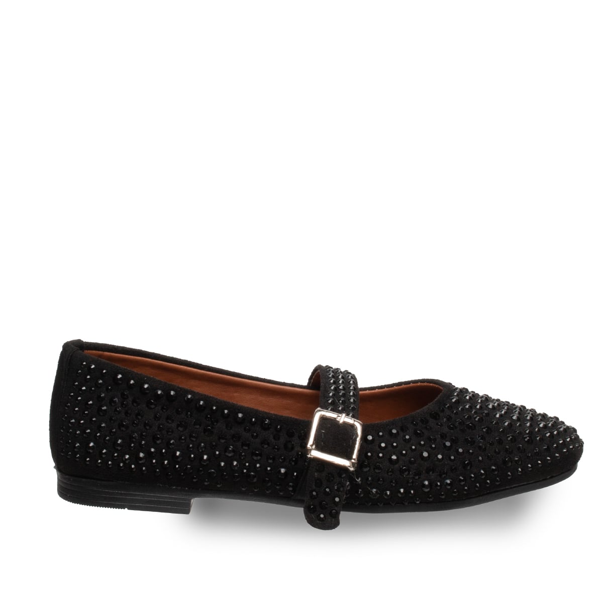 Kadın Siyah Babet – Suni Deri Konforlu Düz Günlük Ayakkabı - Renk: Siyah - Fotoğraf 1 / 4