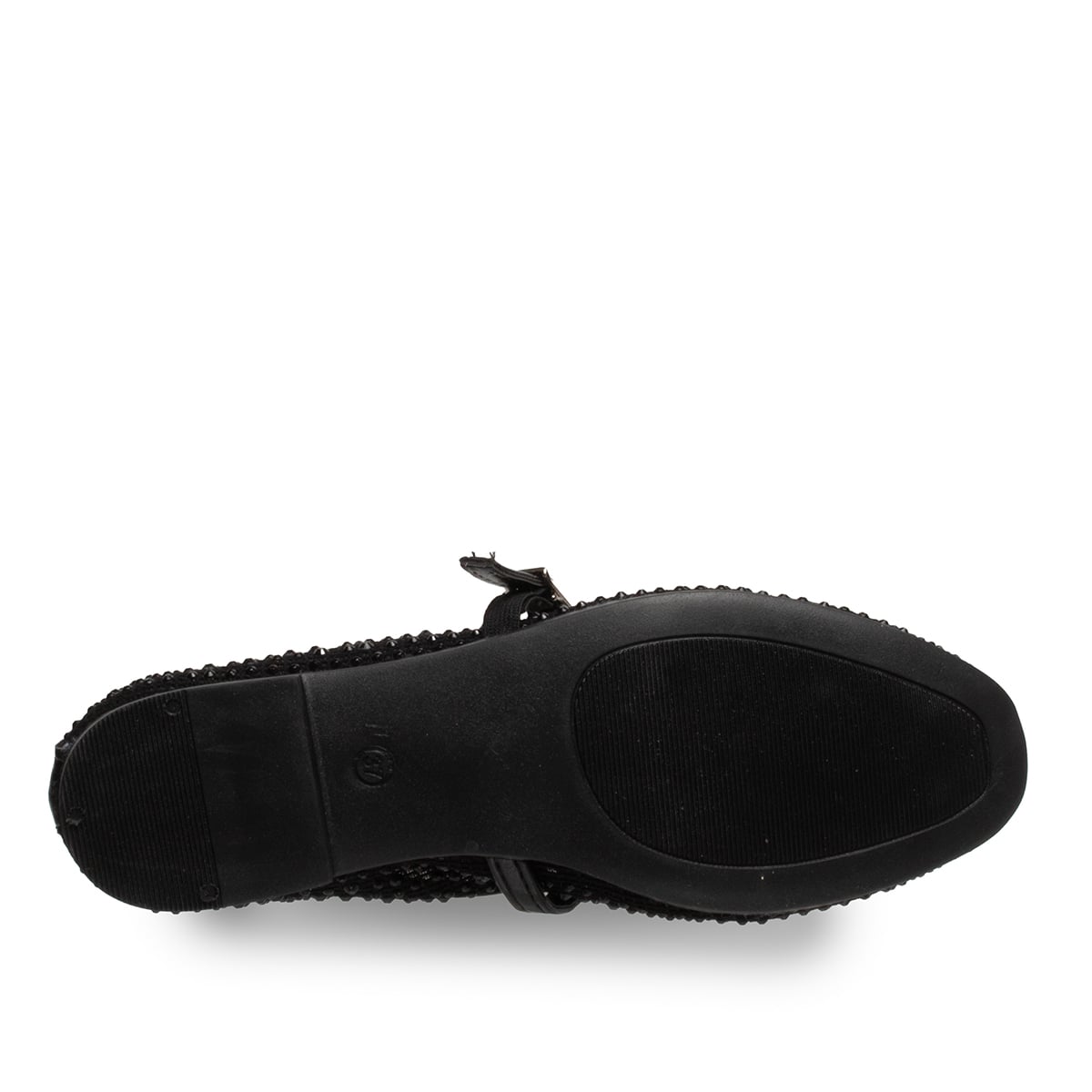 Taş Detaylı Kadın Babet – Suni Deri Şık Günlük Tüm Sezon Ayakkabı - Renk: Siyah - Fotoğraf 4 / 4