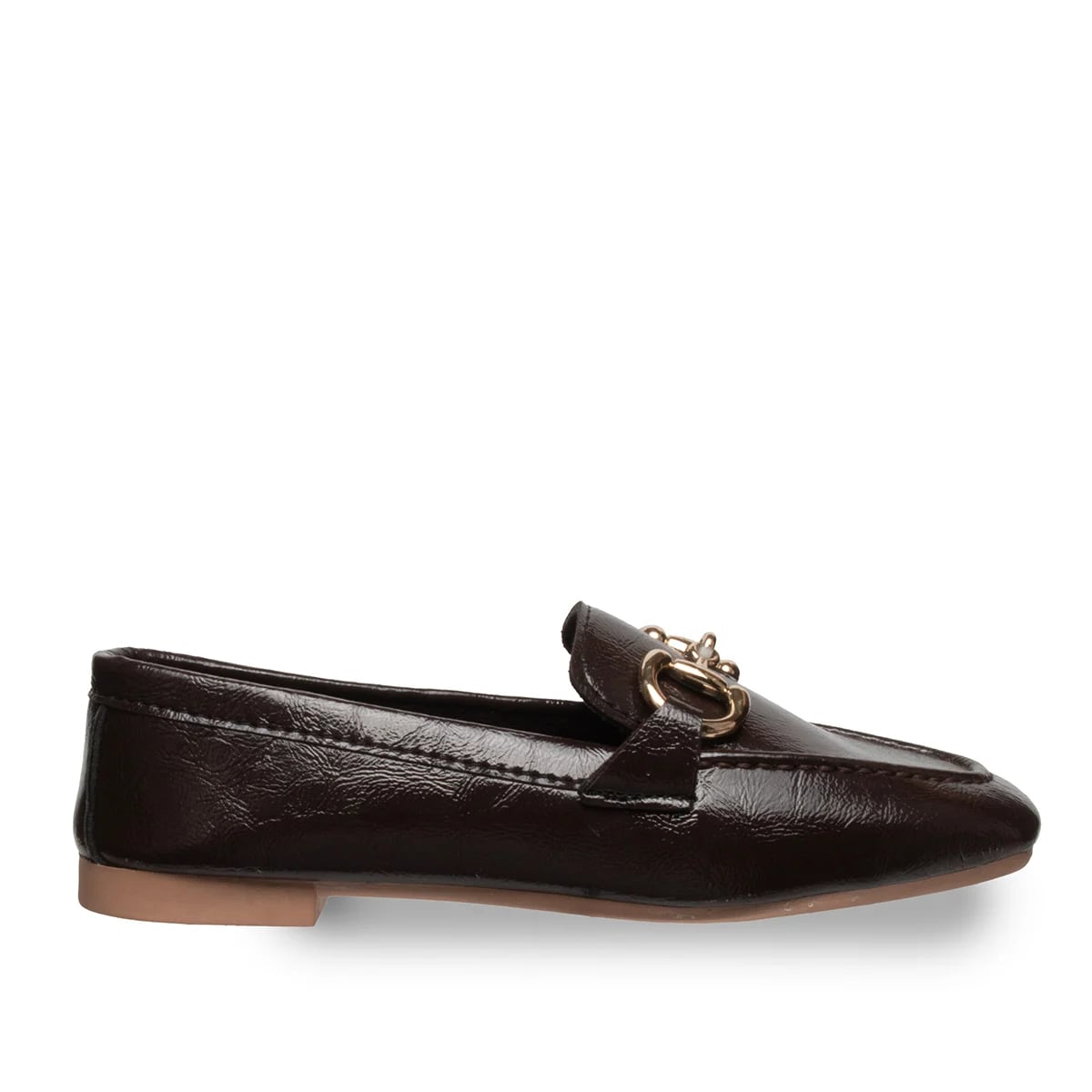 Kahve Rugan Loafer – Tokalı, Klasik Şıklığın Parlak Yorumu - Renk: Kahve - Fotoğraf 1 / 4