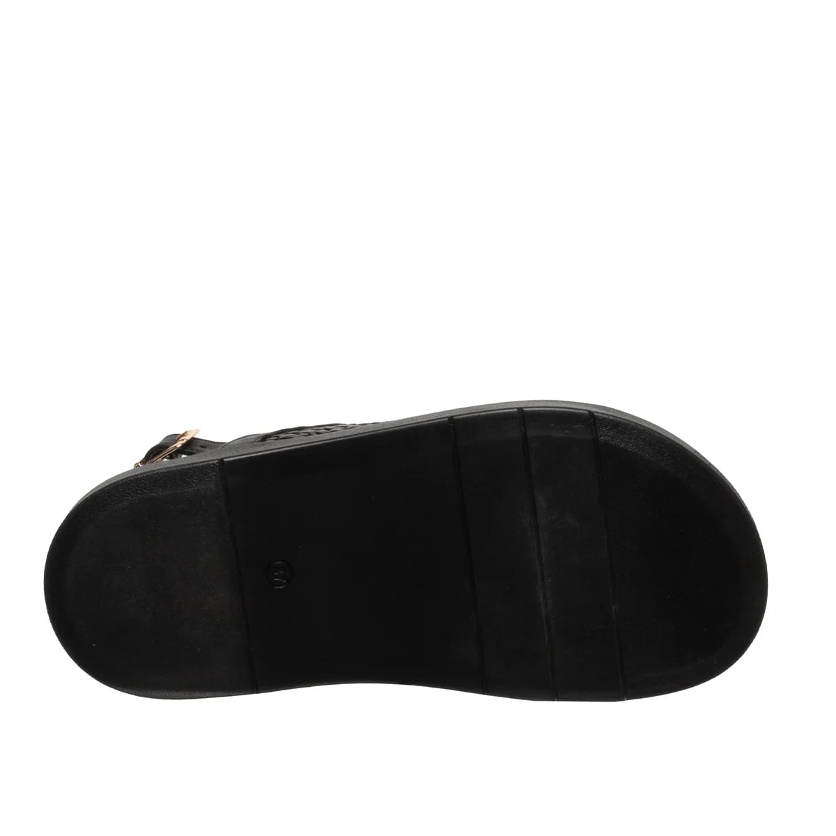 Kadın Düz Örgü Sandalet Siyah - Renk: Siyah - Fotoğraf 4 / 4