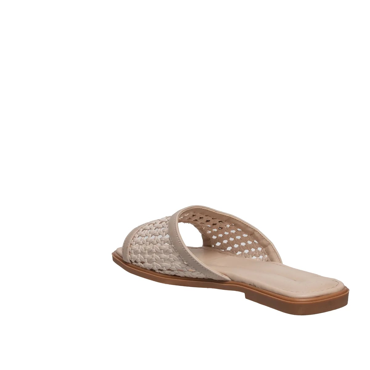 Kadın Düz Terlik Bej Suni Deri - Renk: Bej - Fotoğraf 3 / 4