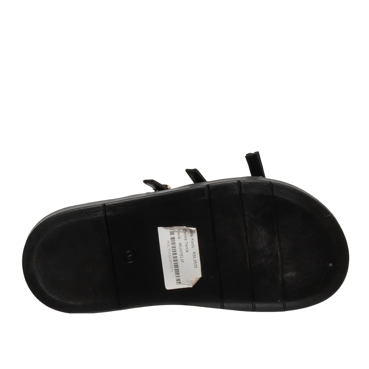 Kadın Düz Siyah Terlik Suni Deri - Renk: Siyah - Fotoğraf 4 / 4