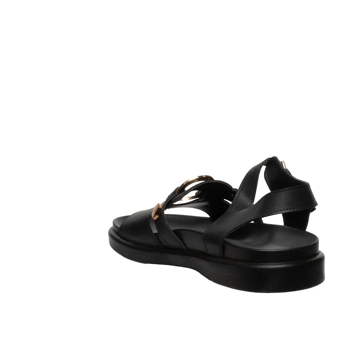 Siyah Düz Kadın Sandalet Günlük Yaz - Renk: Siyah - Fotoğraf 2 / 4