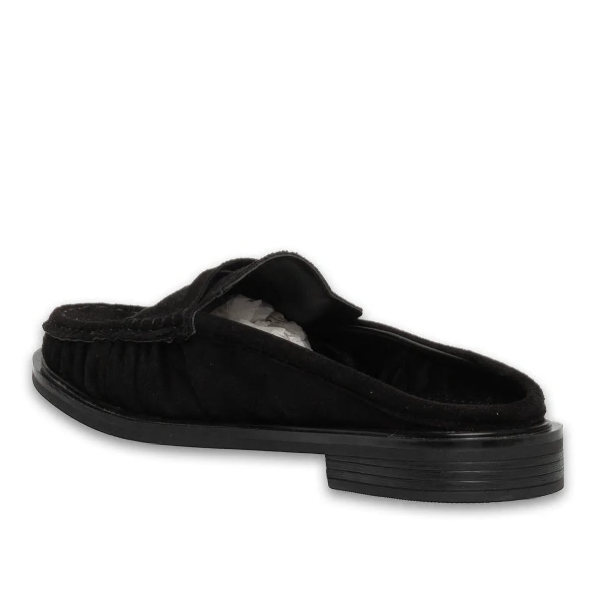 Toptan Süet Dokulu Yarı Terlik, Pratik Şıklık ve Günlük Konfor - Renk: Siyah - Fotoğraf 3 / 4