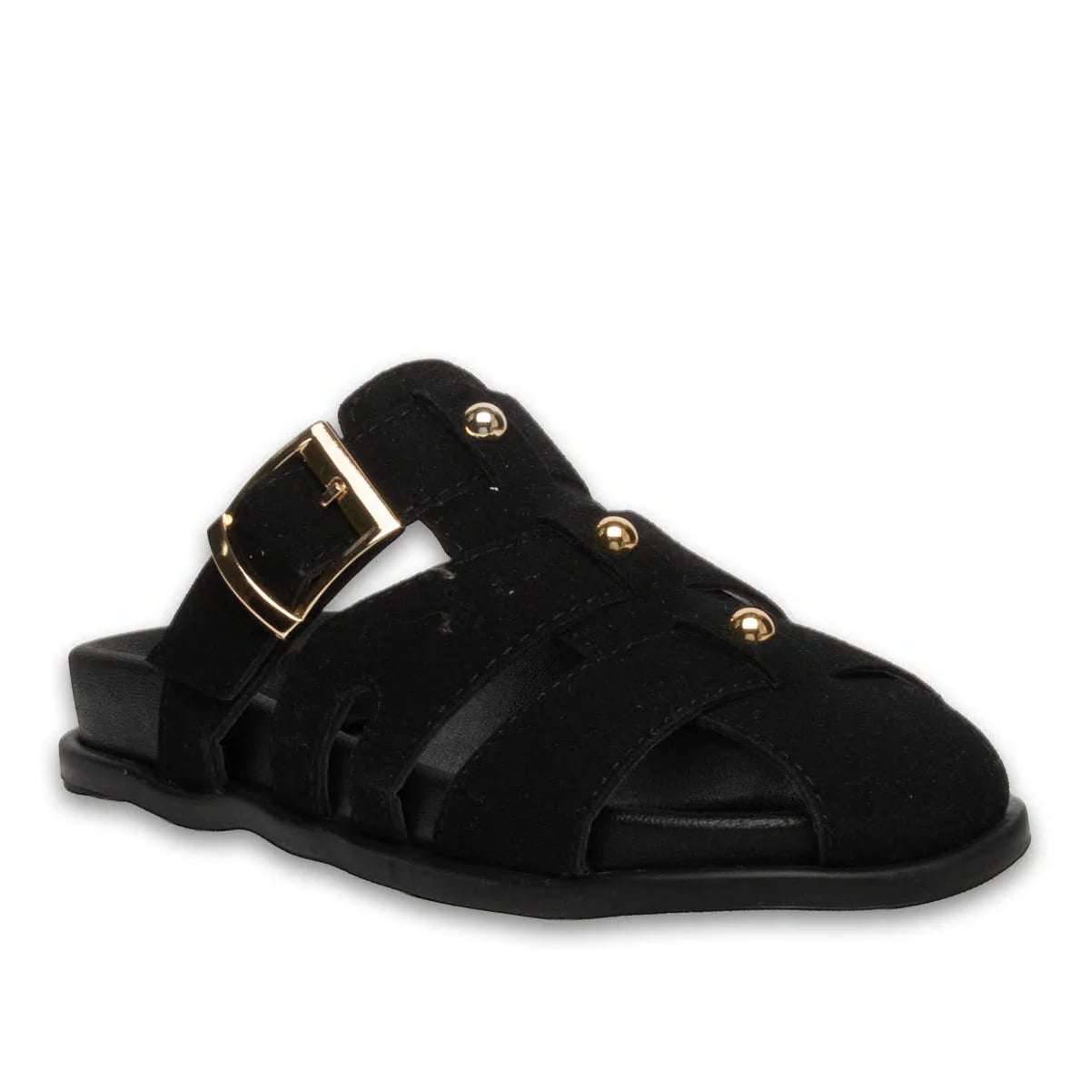 Siyah Suni Deri Kadın Düz Terlik – Minimal Şıklık, Dayanıklılık ve Gün Boyu Rahatlık - Renk: Siyah - Fotoğraf 2 / 4