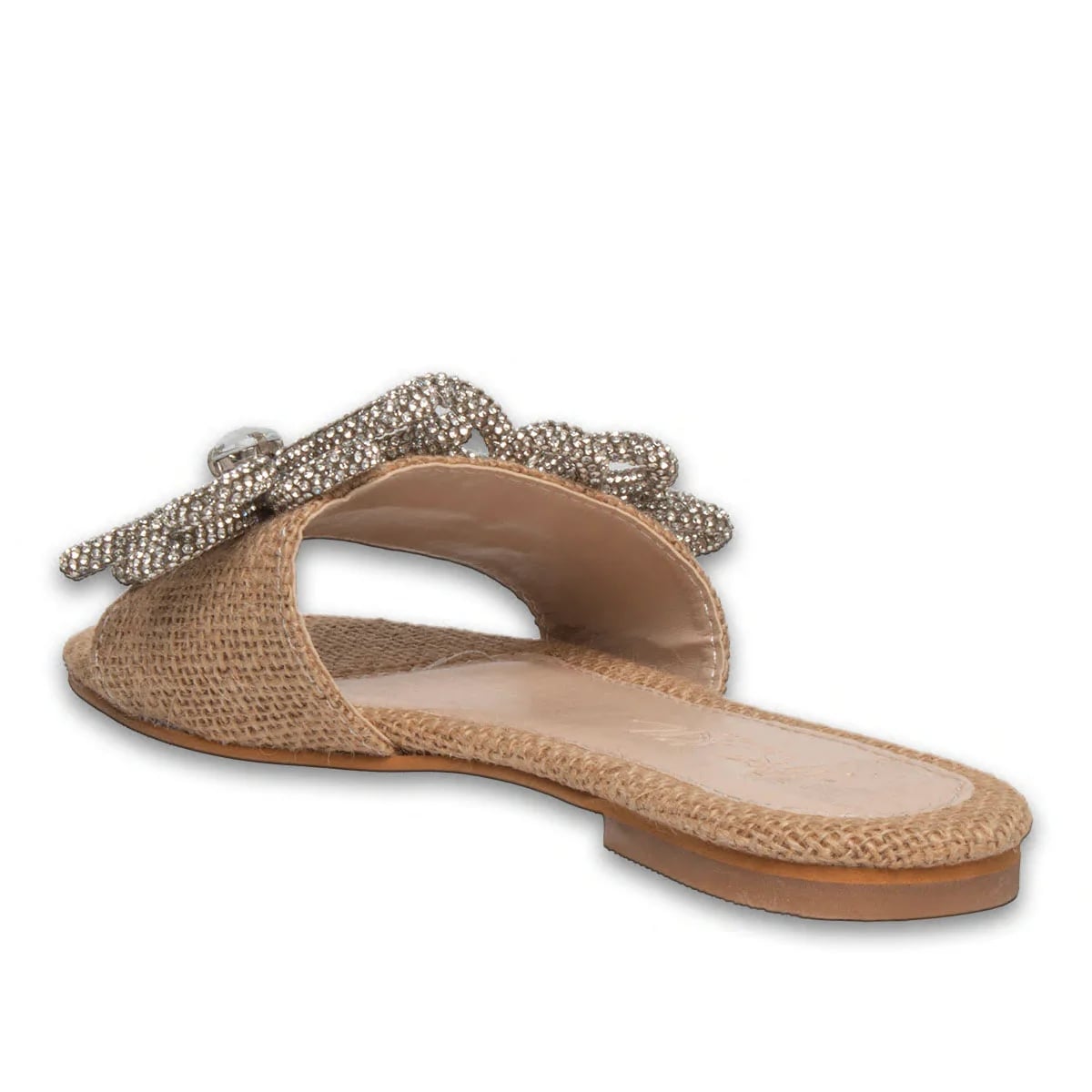 Toptan Bej Taş İpli Kadın Yazlık Günlük Düz Terlik - Renk: Bej - Fotoğraf 3 / 3