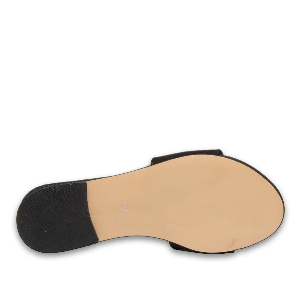 Toptan Siyah Üç Taşlı Kadın Günlük Düz Terlik - Suni Deri - Renk: Siyah - Fotoğraf 4 / 4