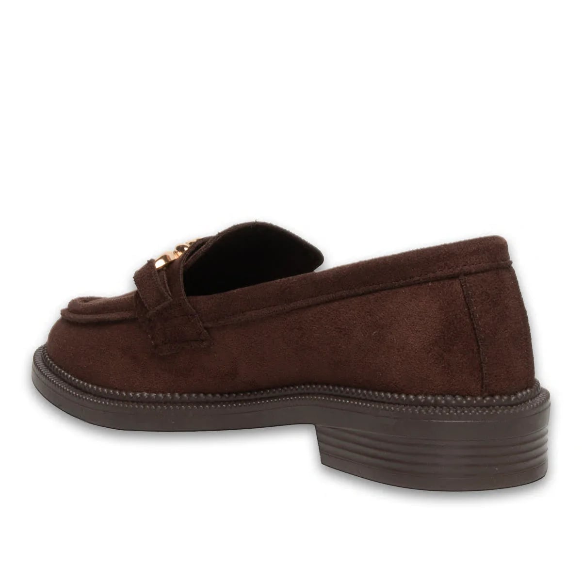 Toptan Kahve Tokalı Kadın Günlük Casual - Süet Dokulu - Renk: Kahve - Fotoğraf 3 / 3