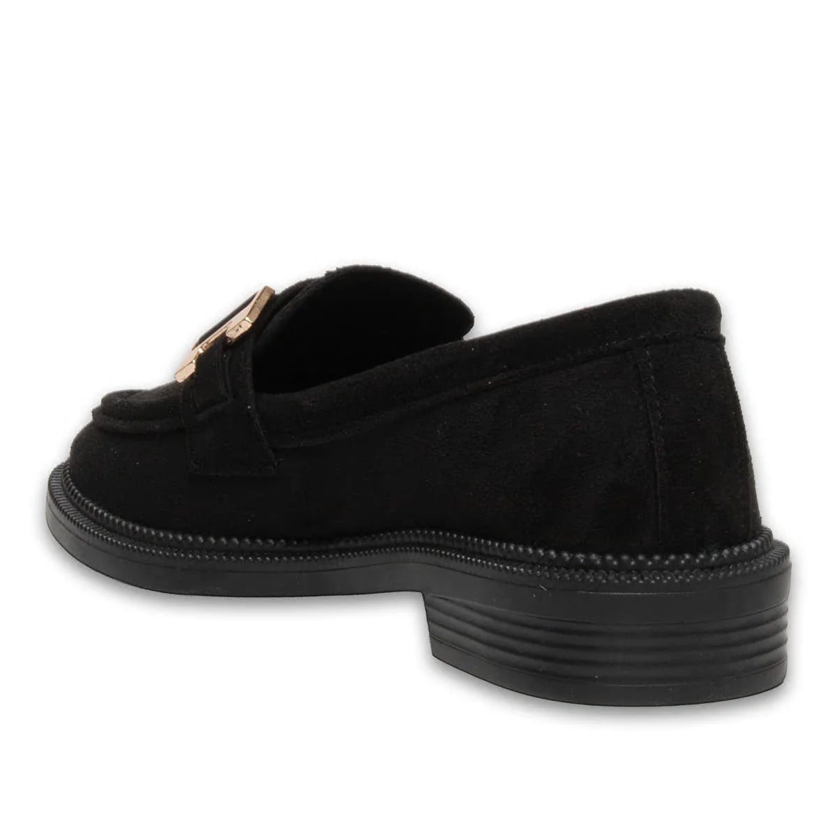 Toptan Siyah Özel Tokalı Kadın Günlük Casual - Suni Deri - Renk: Siyah - Fotoğraf 3 / 4