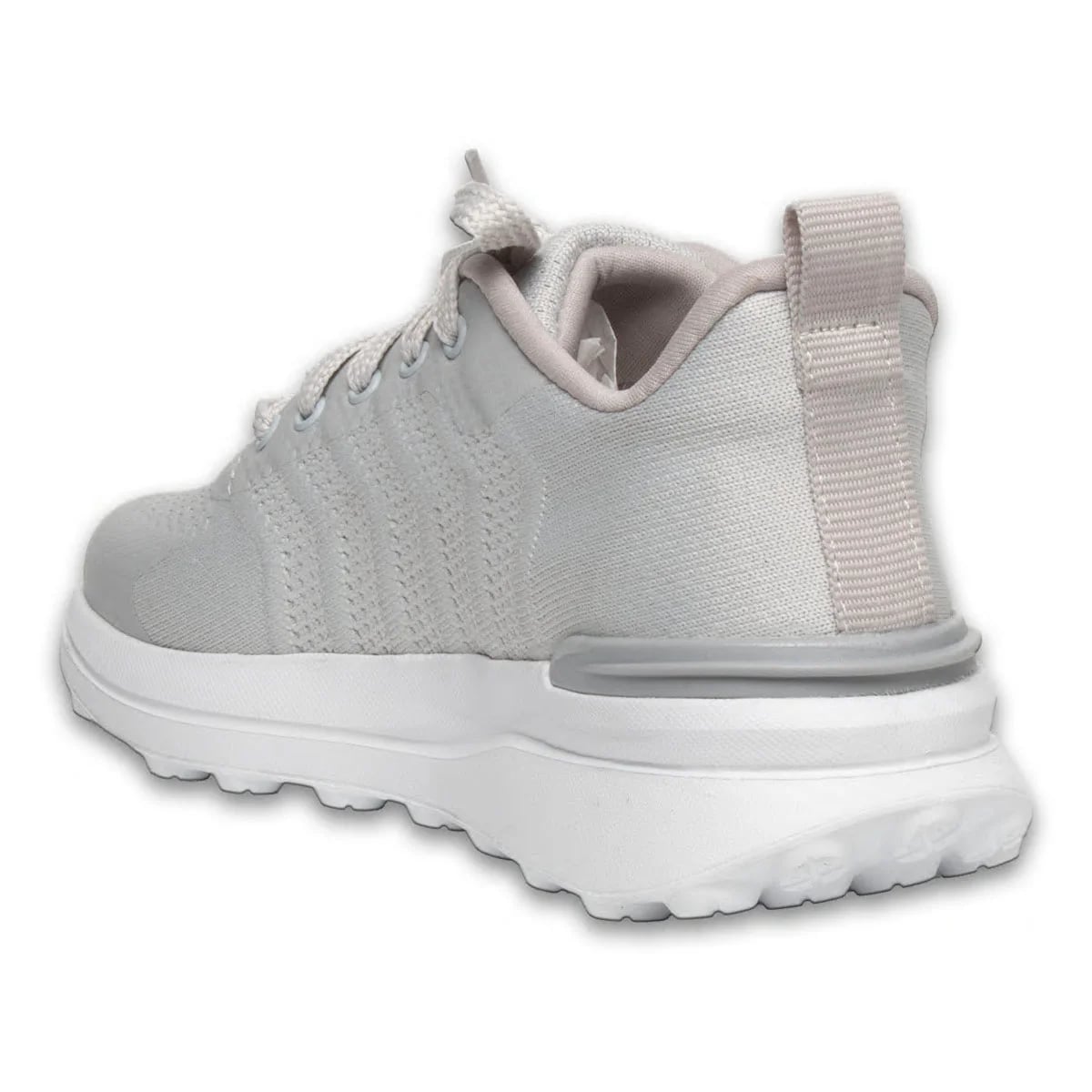 Açık Gri Bağcıklı Kadın Spor Sneaker | Toptan Satışa Uygun - Renk: Açık Gri - Fotoğraf 3 / 4