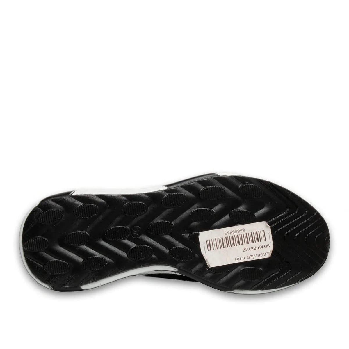 Siyah-Beyaz Bağcıklı Kadın Spor Sneaker Toptan  - Renk: Siyah-Beyaz - Fotoğraf 4 / 4