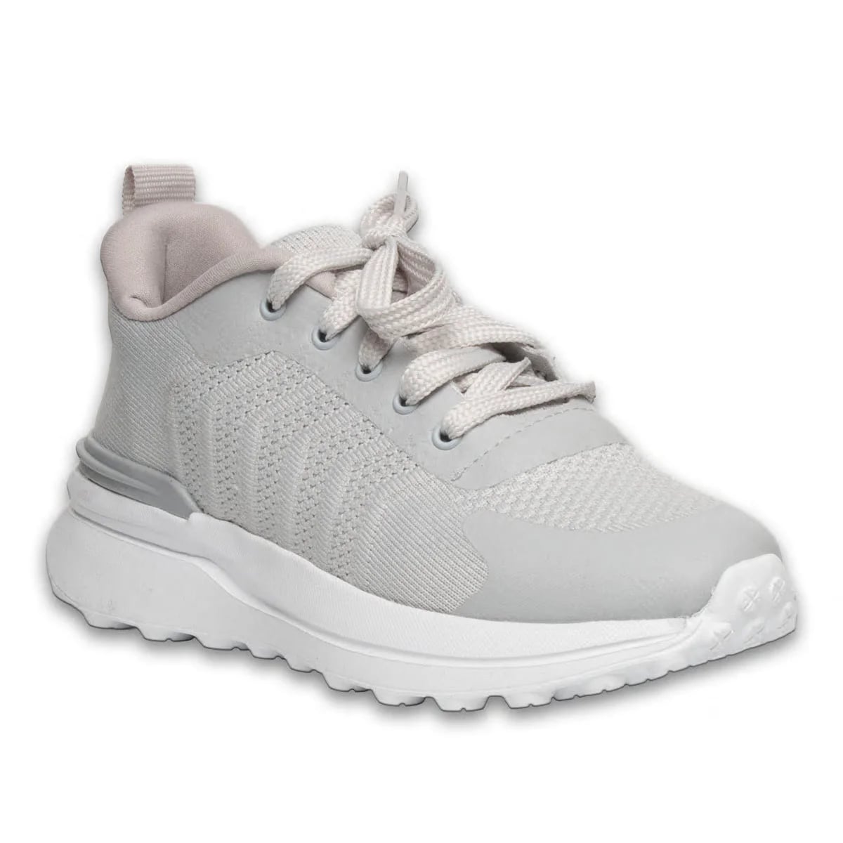 Açık Gri Bağcıklı Kadın Spor Sneaker | Toptan Satışa Uygun - Renk: Açık Gri - Fotoğraf 2 / 4