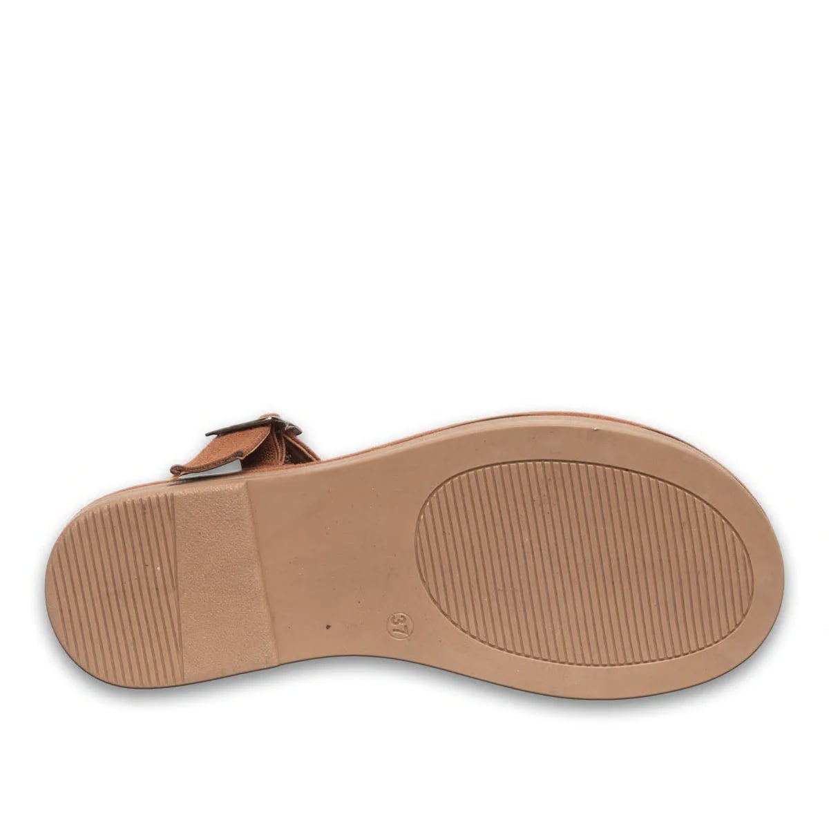 Kahve Bilekten Bağlamalı Kadın Loafer – Yandan Kemer Detaylı, Termo Taban | Toptan - Renk: Kahve - Fotoğraf 4 / 4