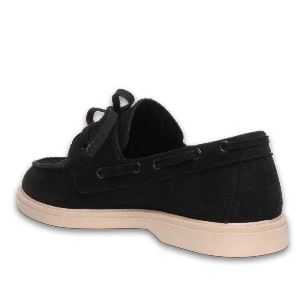 Siyah Bağcıklı Kadın Loafer – Termo Taban - Renk: Siyah - Fotoğraf 3 / 4