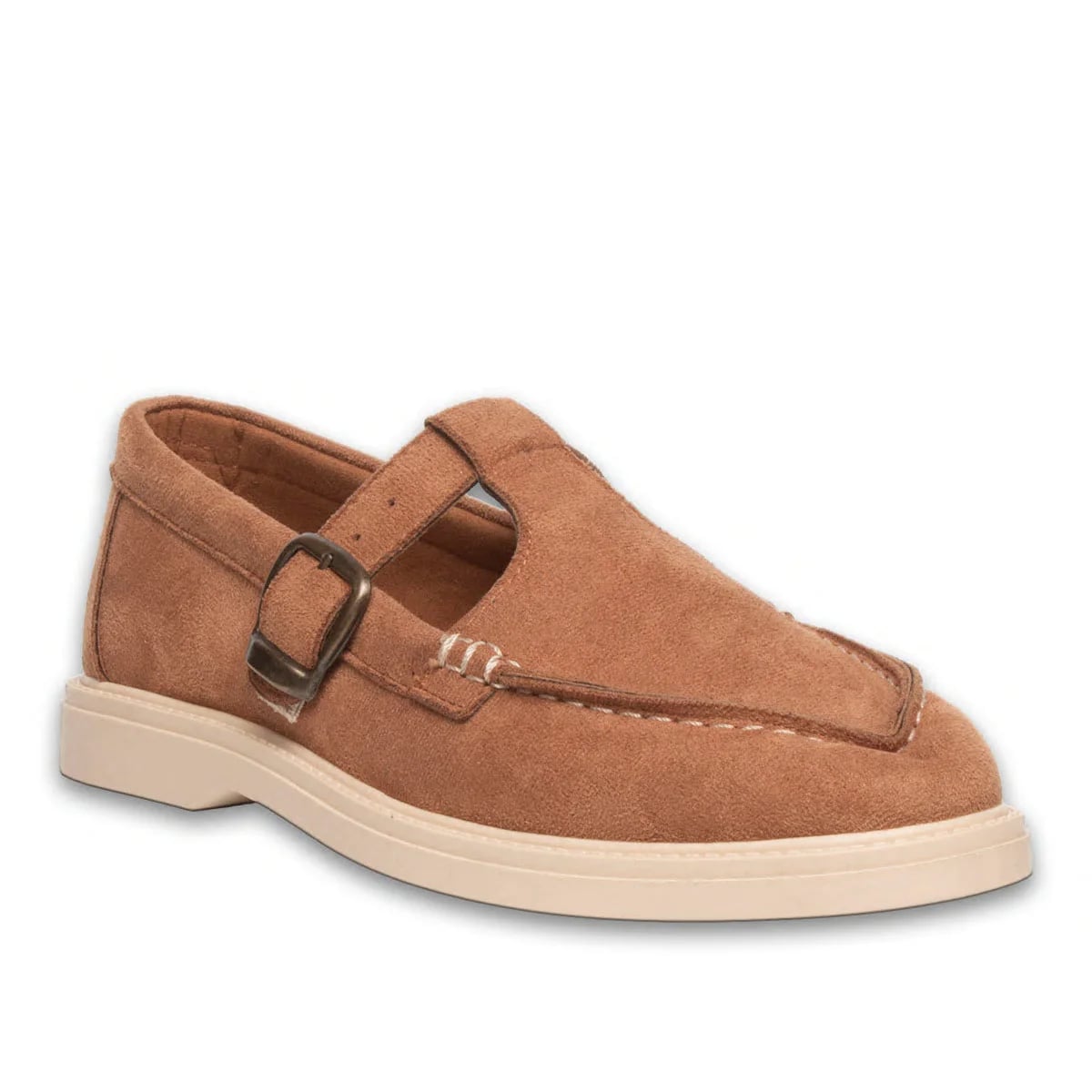 Taba Kadın Loafer – Bilekten Bağlamalı |Renk Seçenekli - Renk: Taba - Fotoğraf 2 / 4