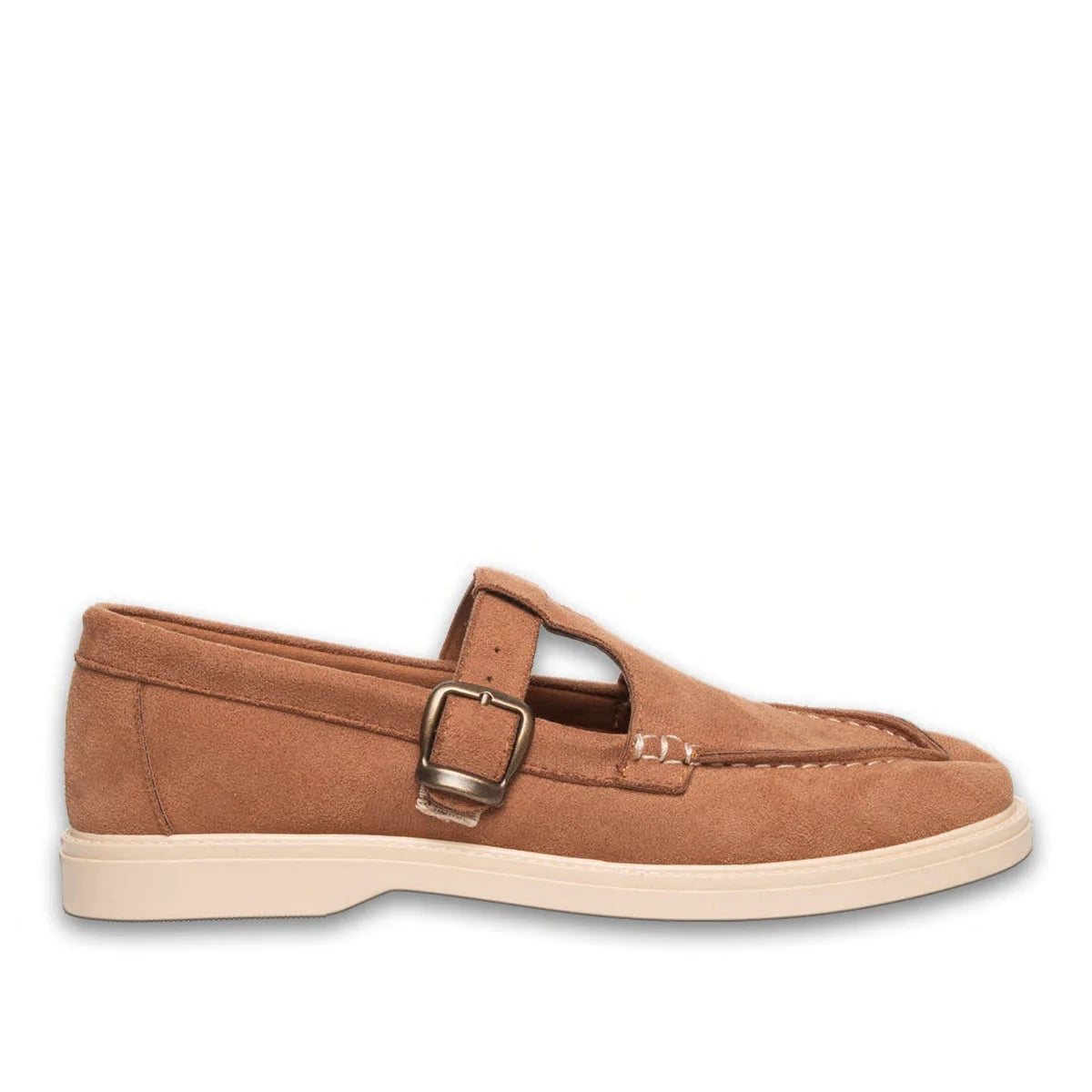 Taba Kadın Loafer – Bilekten Bağlamalı |Renk Seçenekli - Renk: Taba - Fotoğraf 1 / 4
