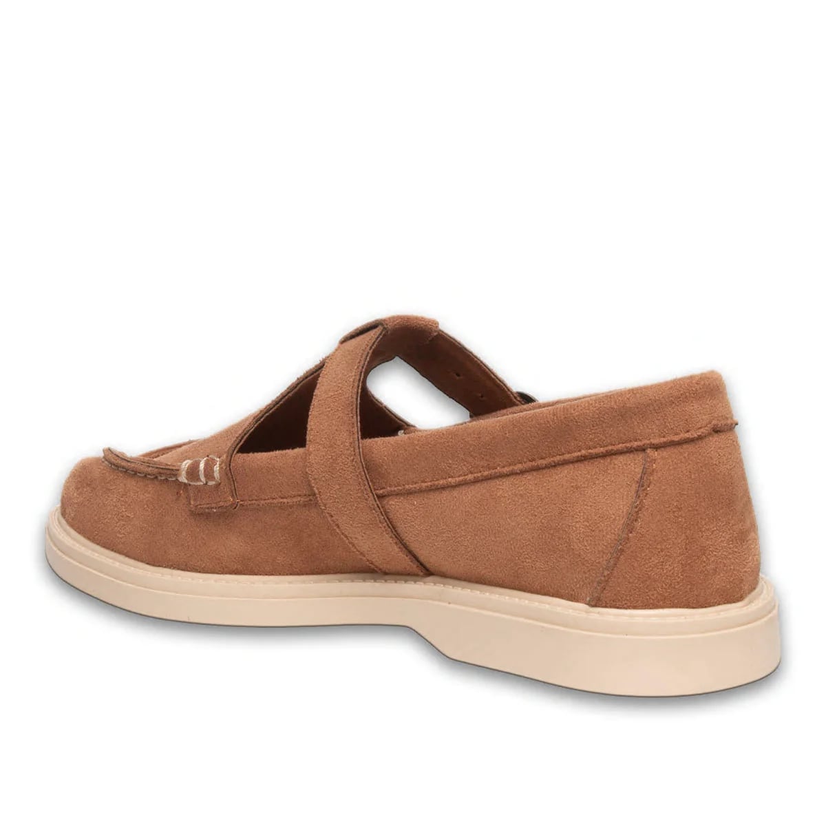 Taba Kadın Loafer – Bilekten Bağlamalı |Renk Seçenekli - Renk: Taba - Fotoğraf 3 / 4