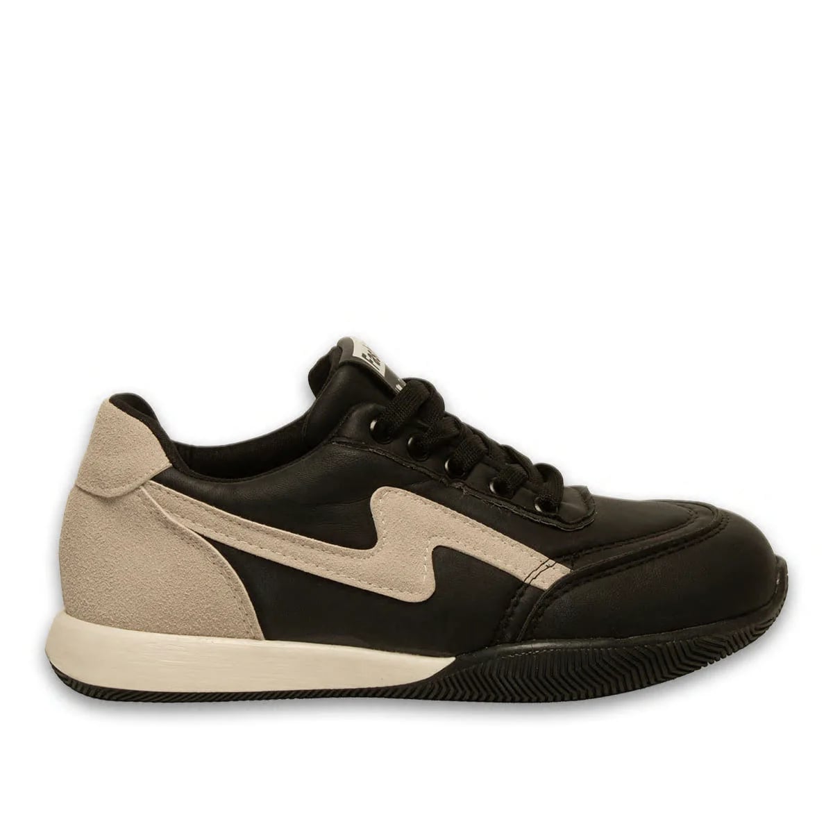 Siyah Zenne Spor Sneaker - Bağcıklı Faylon Taban - Renk: Siyah - Fotoğraf 1 / 4