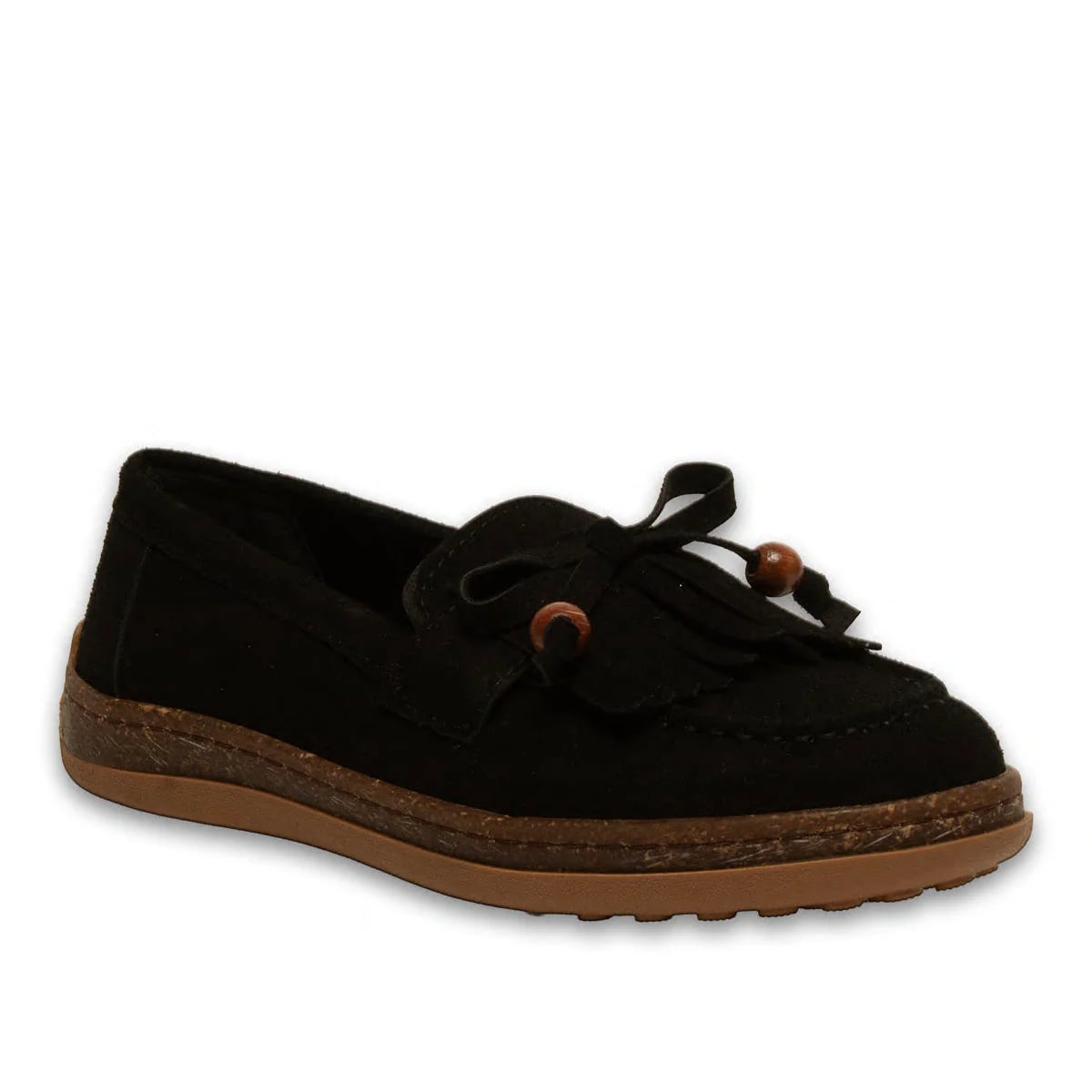 Siyah Kadın Loafer – Günlük Yazlık Model – Akıllı Pet Detaylı – Toptan - Renk: Siyah - Fotoğraf 2 / 4