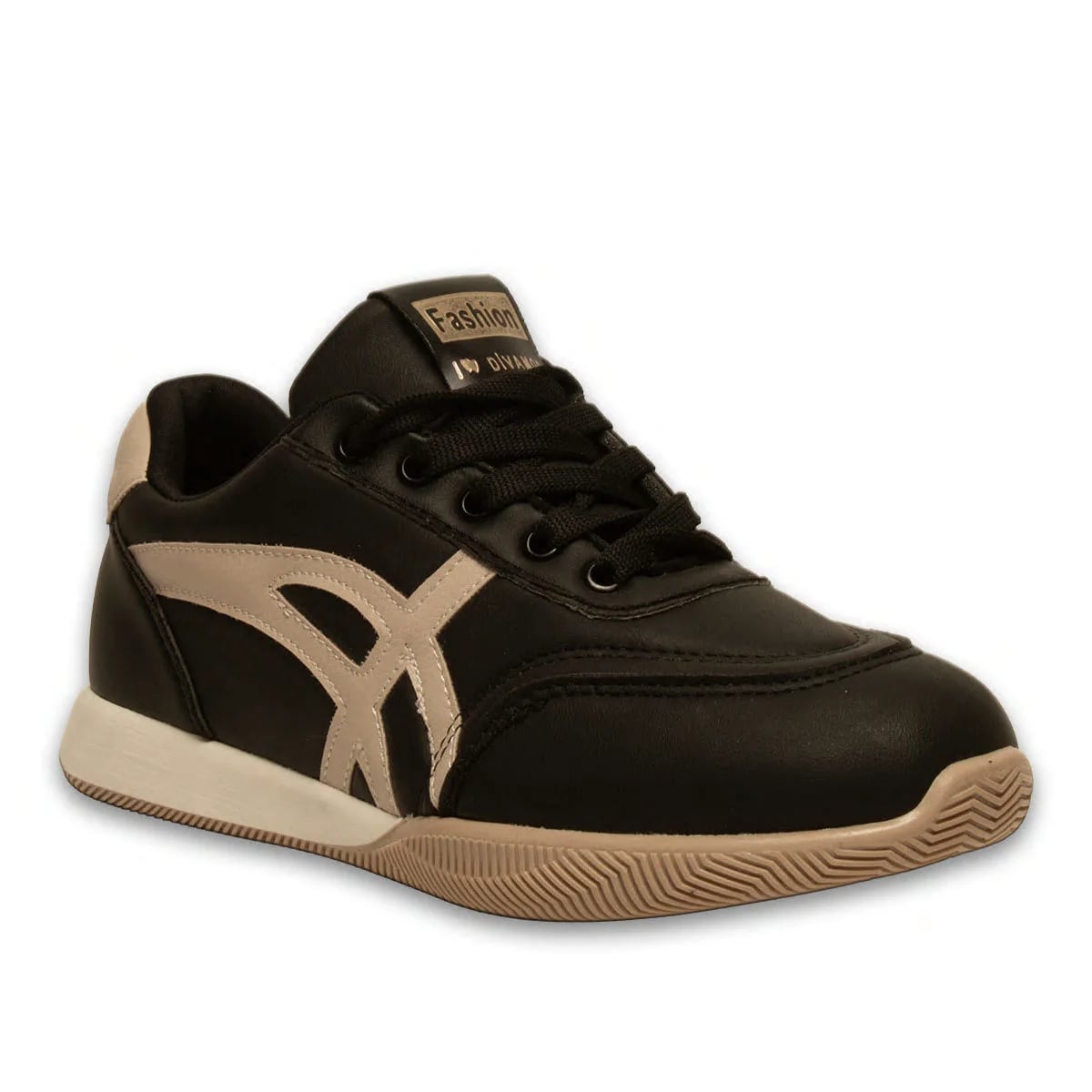 Siyah Bağcıklı Zenne Spor Sneaker - Renk: Siyah - Fotoğraf 2 / 4