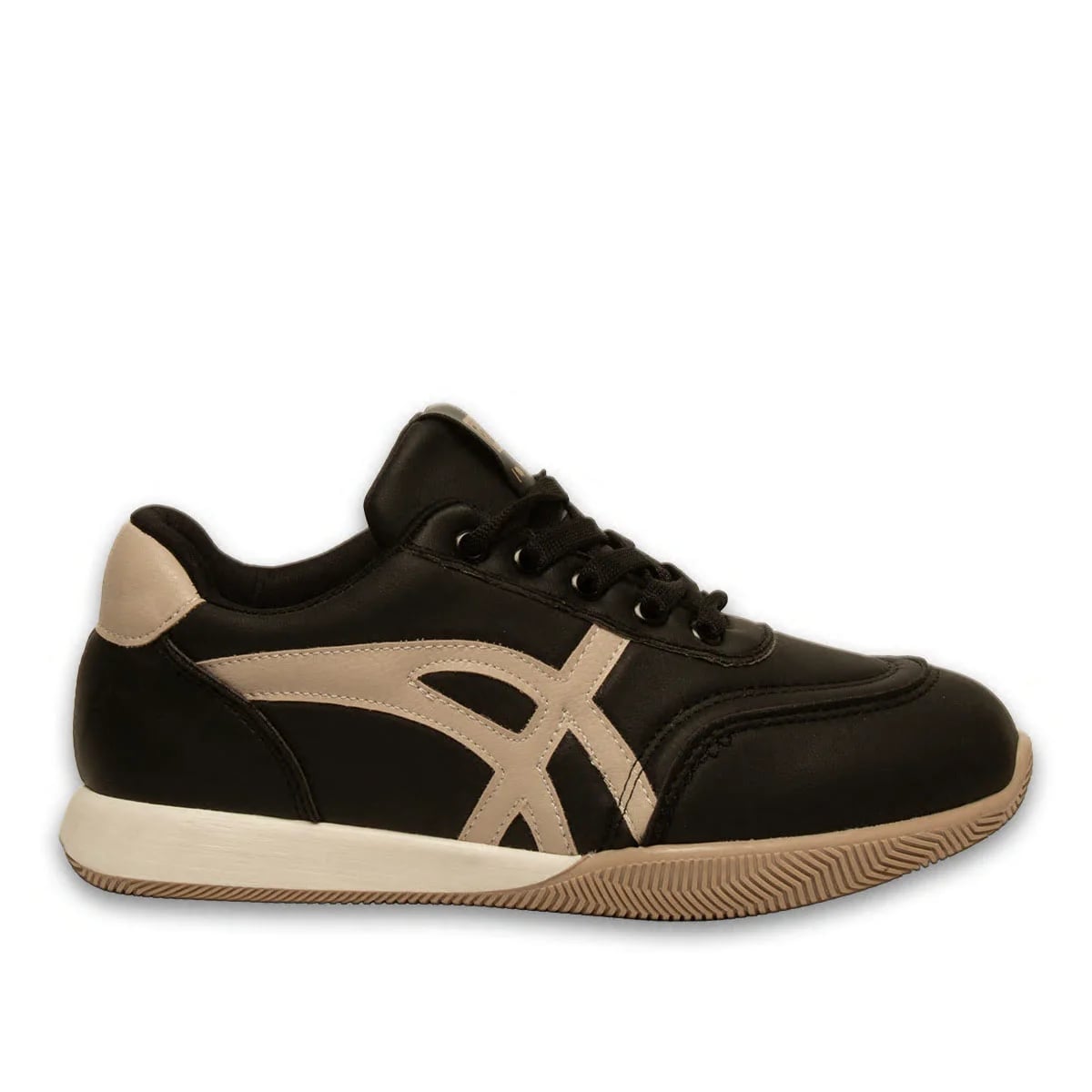 Siyah Bağcıklı Zenne Spor Sneaker - Renk: Siyah - Fotoğraf 1 / 4
