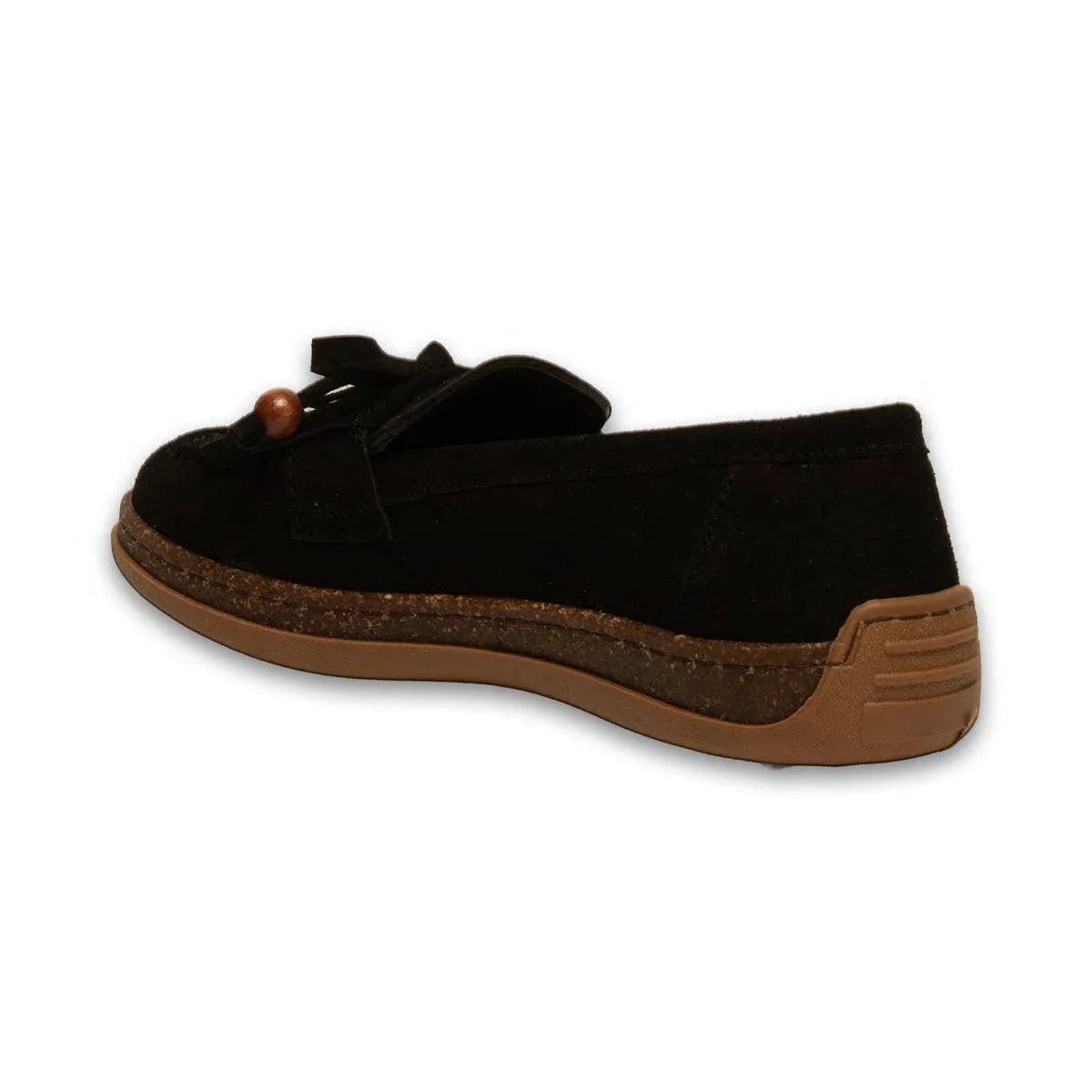 Siyah Kadın Loafer – Günlük Yazlık Model – Akıllı Pet Detaylı – Toptan - Renk: Siyah - Fotoğraf 3 / 4