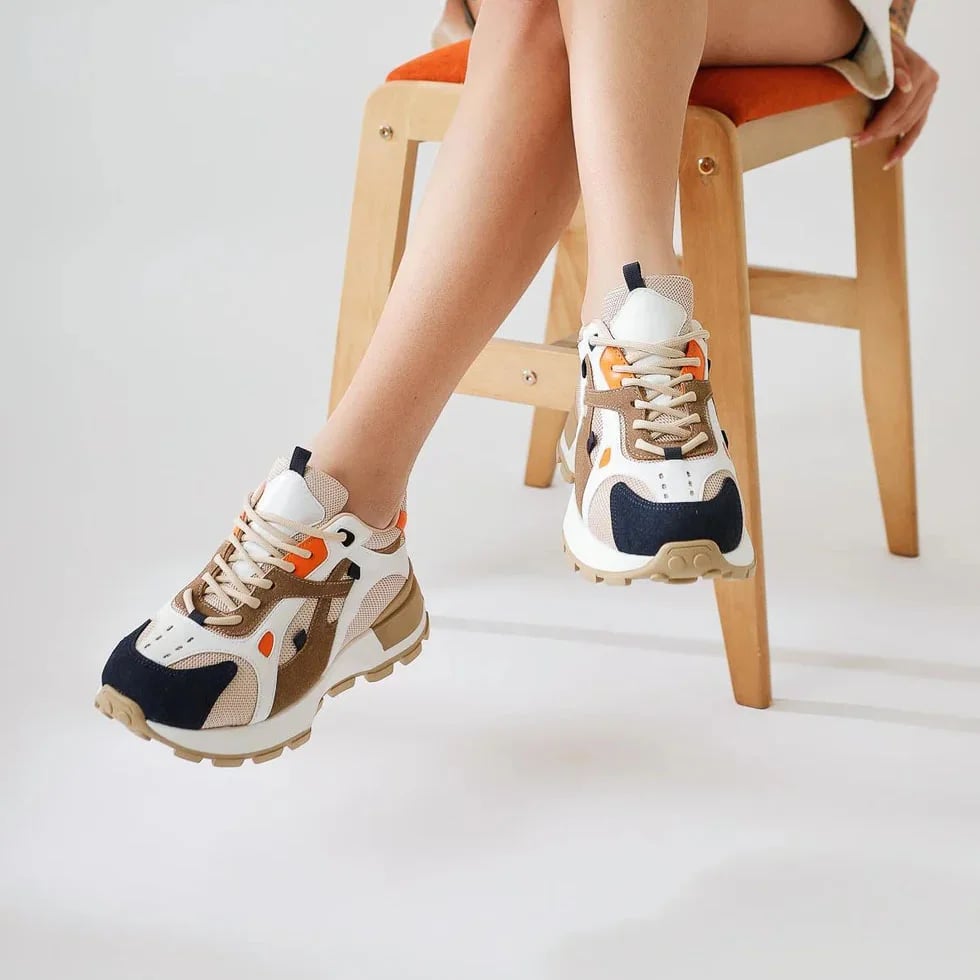 Bağcıklı Laci Kadın Spor Sneaker – Çok Renkli – Rahat Günlük Üst Kalite Model – Toptan - Renk: Laci - Fotoğraf 2 / 3
