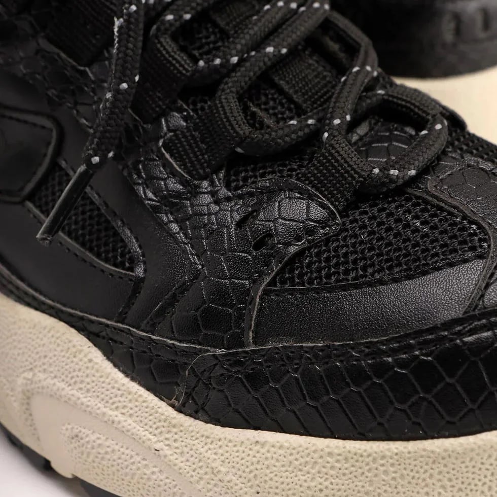 Kadın Spor Sneaker Siyah – Bağcıklı Üst Kalite Sneaker Modeli – Toptan - Renk: Siyah - Fotoğraf 7 / 7