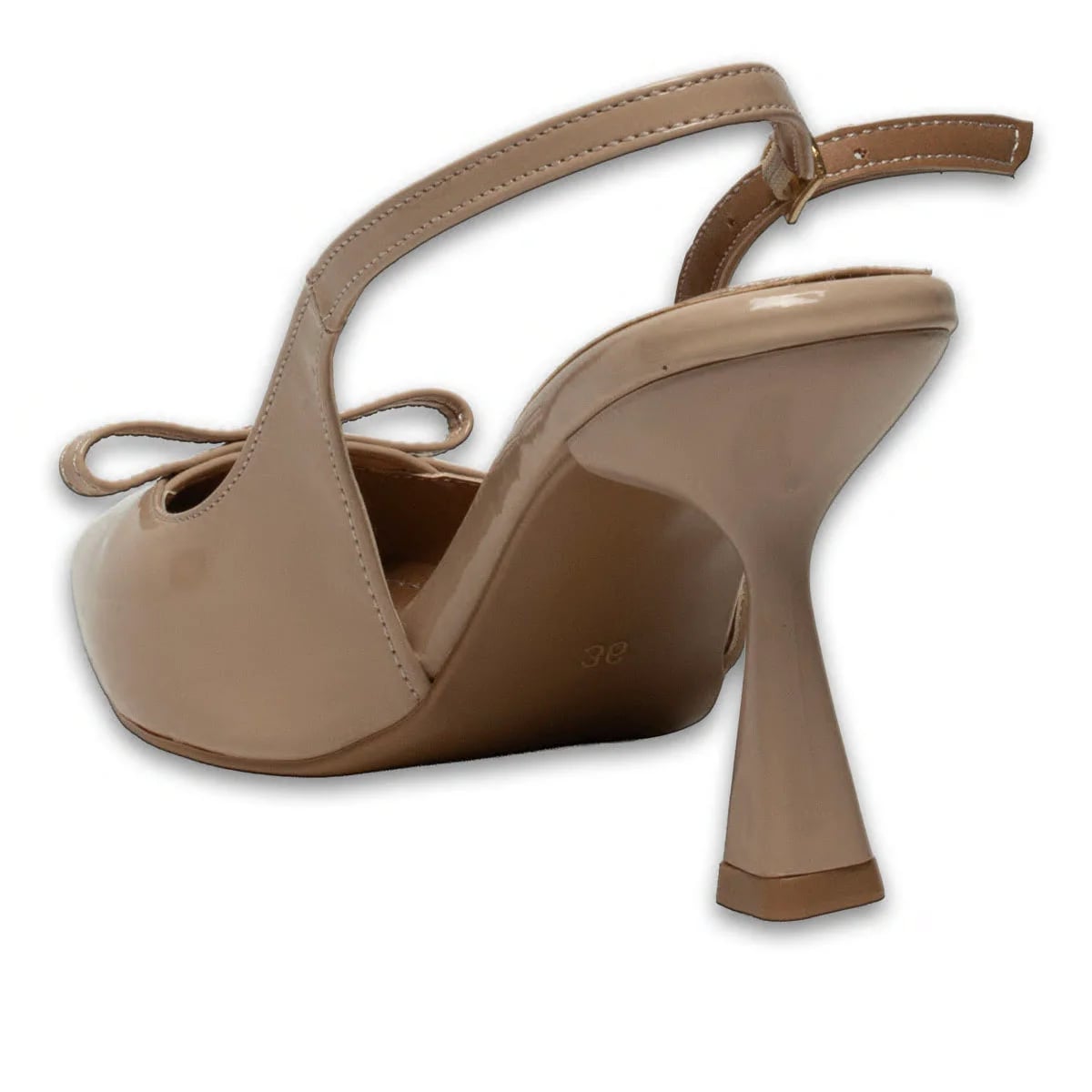 Bej Rugan Stiletto Fiyonk Tokalı – Günlük Şık Model – Toptan - Renk: Bej - Fotoğraf 3 / 4