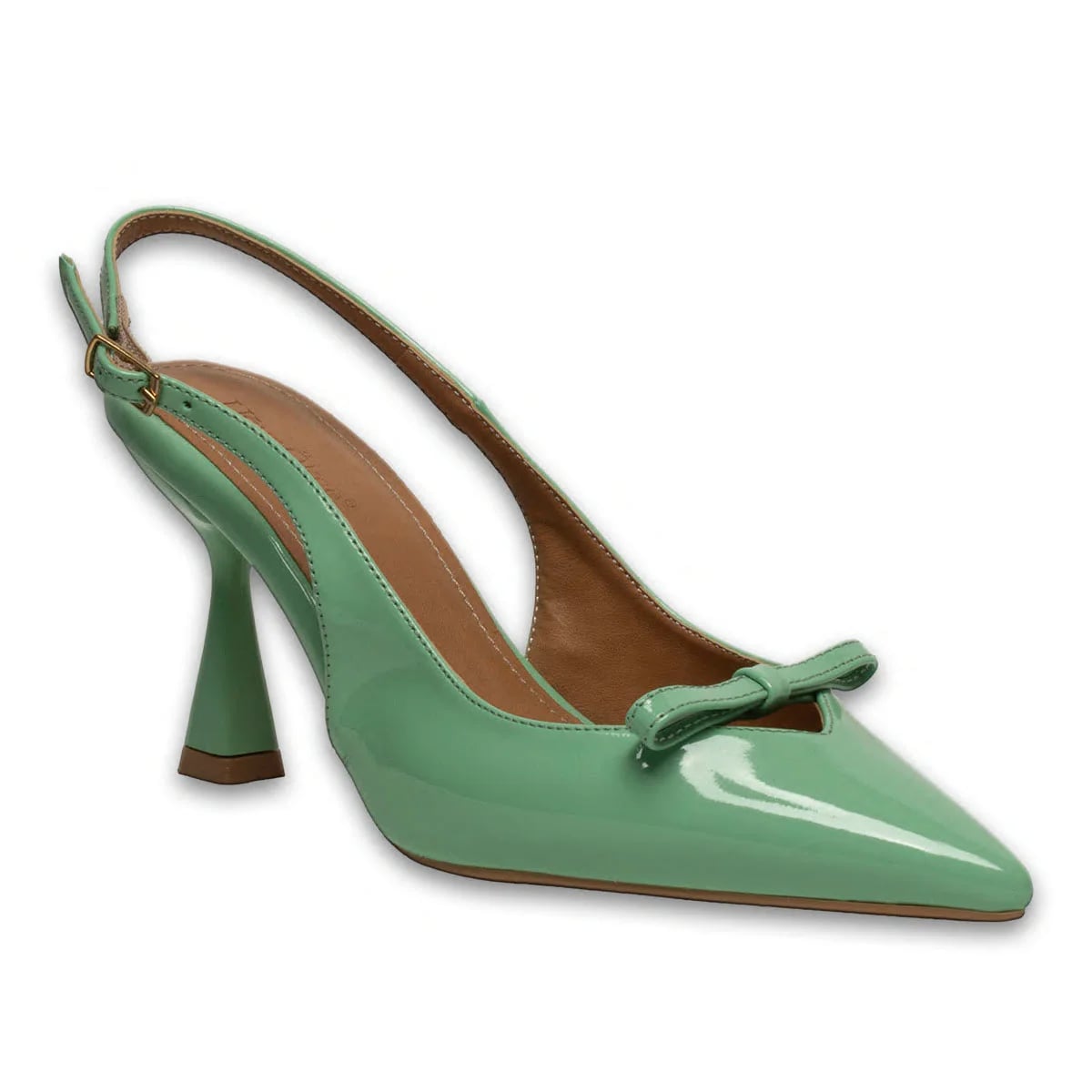 Yeşil Rugan Stiletto Düz Topuk Model - Renk: Yeşil - Fotoğraf 2 / 4