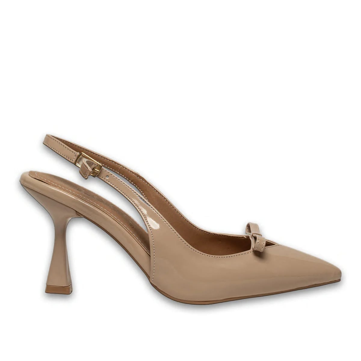 Bej Rugan Stiletto Fiyonk Tokalı – Günlük Şık Model – Toptan - Renk: Bej - Fotoğraf 1 / 4
