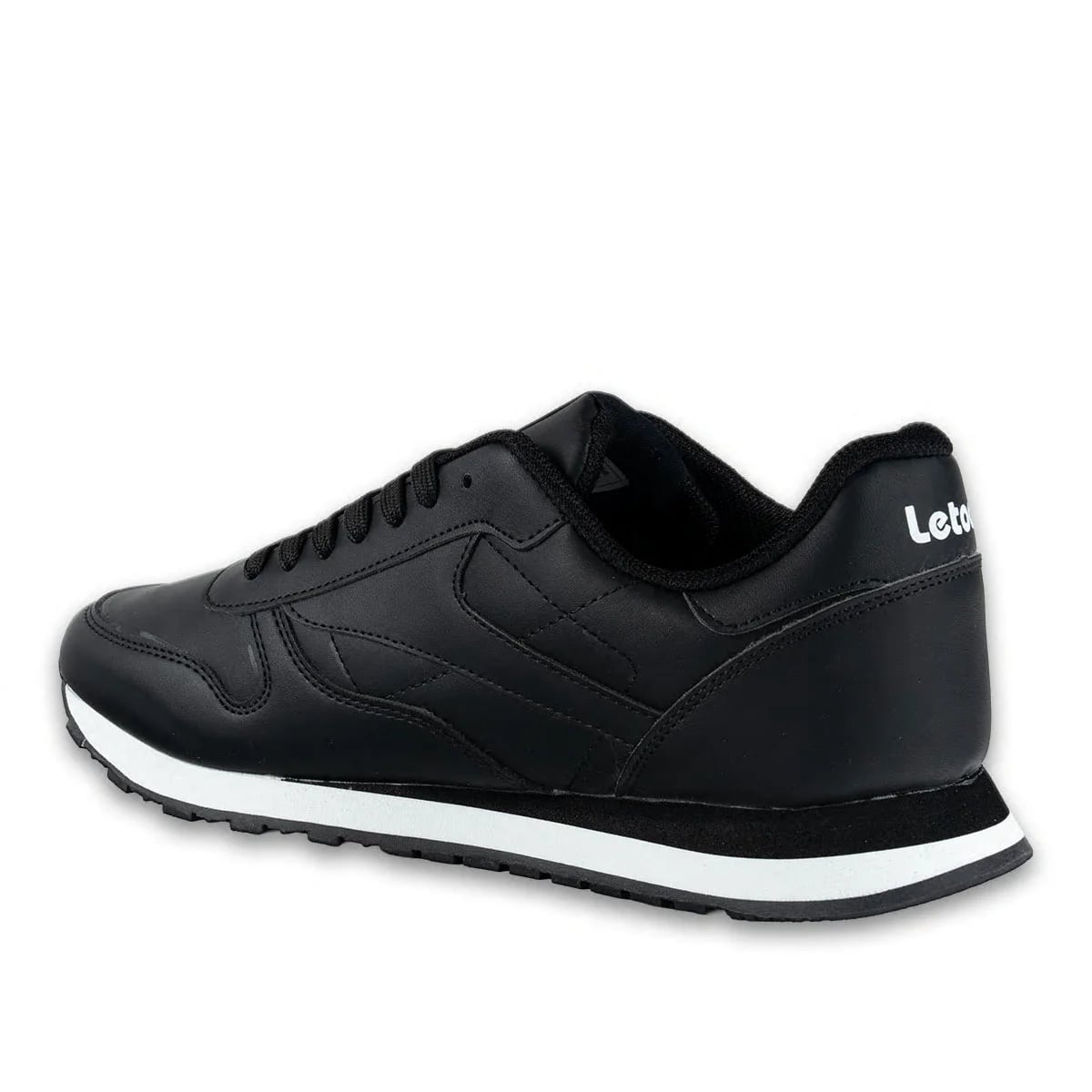 Letoon Günlük Bağcıklı Sneaker Siyah – Rahat Kalıp Modern ve Günlük Toptan Model - Renk: Siyah - Fotoğraf 3 / 4