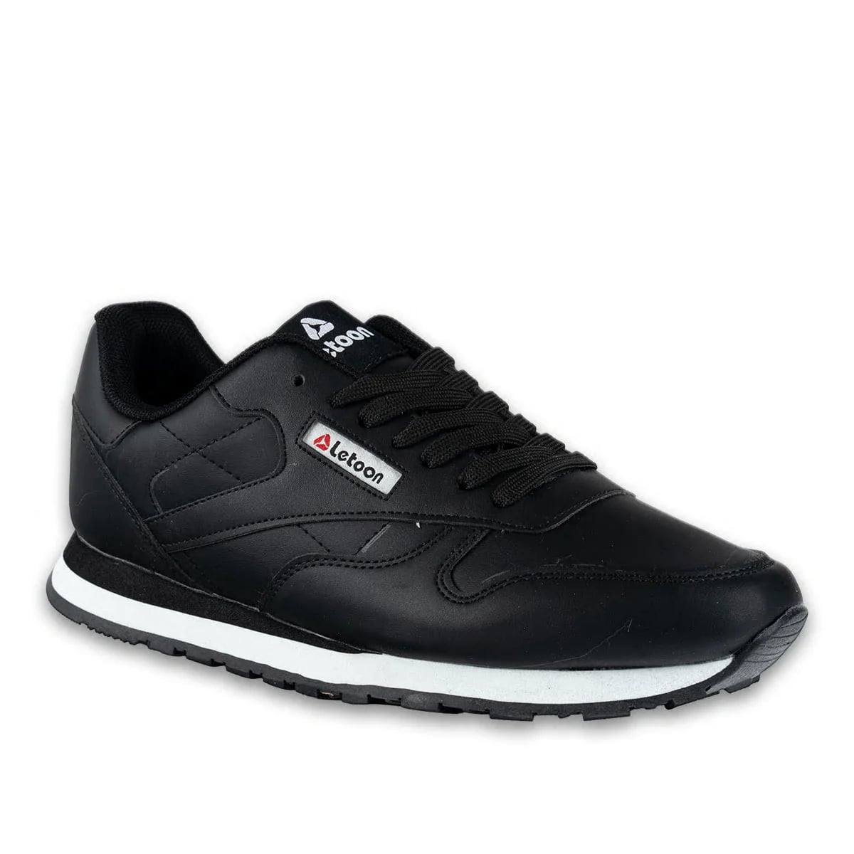 Letoon Günlük Bağcıklı Sneaker Siyah – Rahat Kalıp Modern ve Günlük Toptan Model - Renk: Siyah - Fotoğraf 2 / 4
