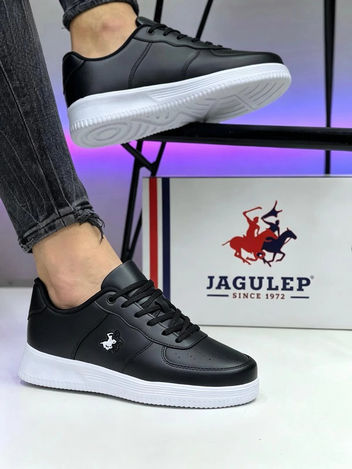 Erkek Spor Bağcıklı Sneaker Siyah - Faylon Taban Rahat Günlük Model - Uygun Fiyatlı TOPTAN Ürün - Renk: Siyah - Fotoğraf 1 / 1